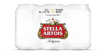 STELLA ARTOIS BLIK 6X33CL Afbeeldingen van STELLA ARTOIS BLIK 6X33CL