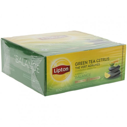Afbeeldingen van LIPTON EVERY DAY GREEN TEA CITRUS PROF. DOOS 100 ST